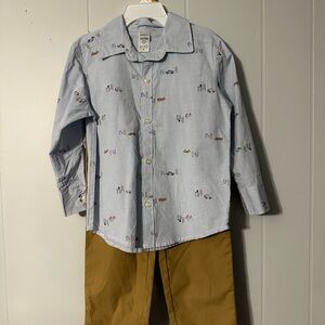 Carter's Blue and Tan Kids Outfit Set